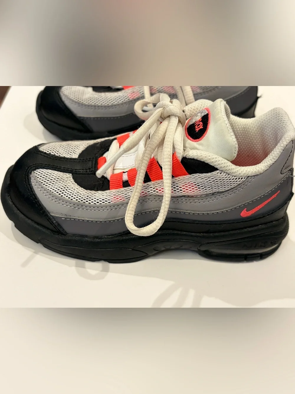 Nike Air Max '95 Toddler- Black & Solar Red
